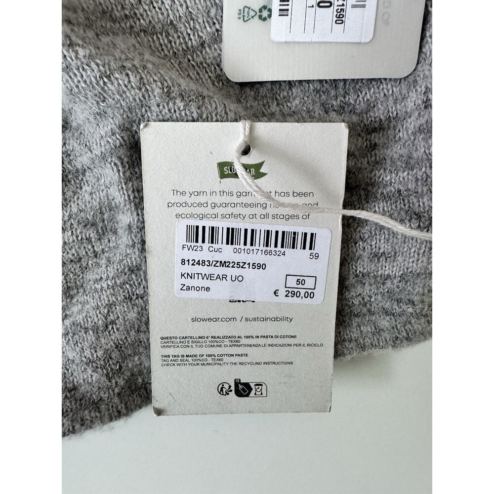 Zanone Mens Grey Knitwear Size 50 - Picture 5 of 8